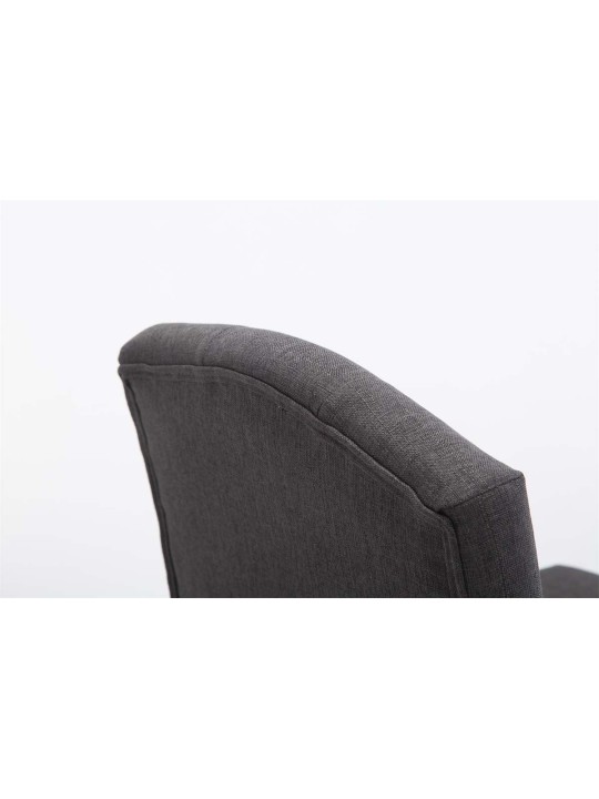 Lot de 2 tabourets de bar Louise tissu antique-clair, gris foncé Lot de 2 tabourets de bar Louise tissu antique-clair, gris foncé