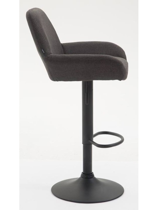 Lot de 2 tabourets de bar Braga tissu, gris foncé Lot de 2 tabourets de bar Braga tissu, gris foncé