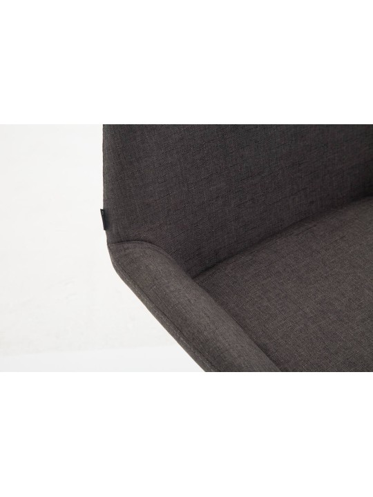 Lot de 2 tabourets de bar Braga tissu, gris foncé Lot de 2 tabourets de bar Braga tissu, gris foncé