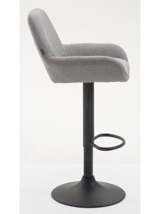 Lot de 2 tabourets de bar Braga tissu, gris Lot de 2 tabourets de bar Braga tissu, gris