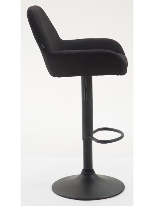 Lot de 2 tabourets de bar Braga tissu, noir Lot de 2 tabourets de bar Braga tissu, noir