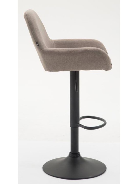 Lot de 2 tabourets de bar Braga tissu, taupe