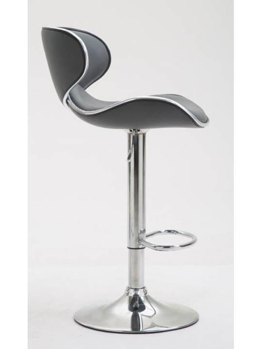 Lot de 2 tabourets de bar Las Vegas V2 simili cuir chromé, gris Lot de 2 tabourets de bar Las Vegas V2 simili cuir chromé, gris