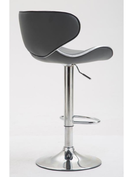 Lot de 2 tabourets de bar Las Vegas V2 simili cuir chromé, gris Lot de 2 tabourets de bar Las Vegas V2 simili cuir chromé, gris