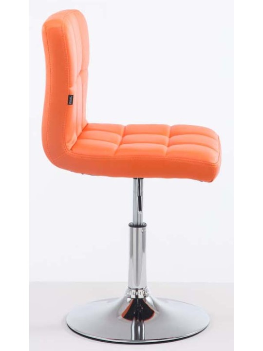 Lot de 2 tabourets de bar Palma V2 simili cuir, orange