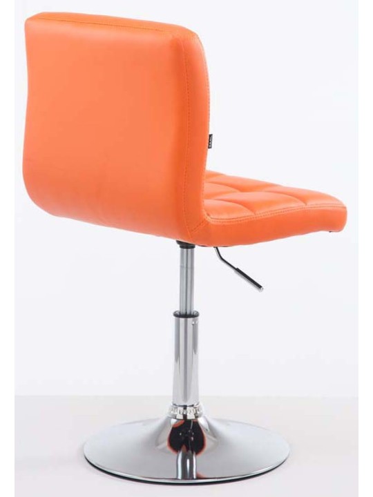 Lot de 2 tabourets de bar Palma V2 simili cuir, orange