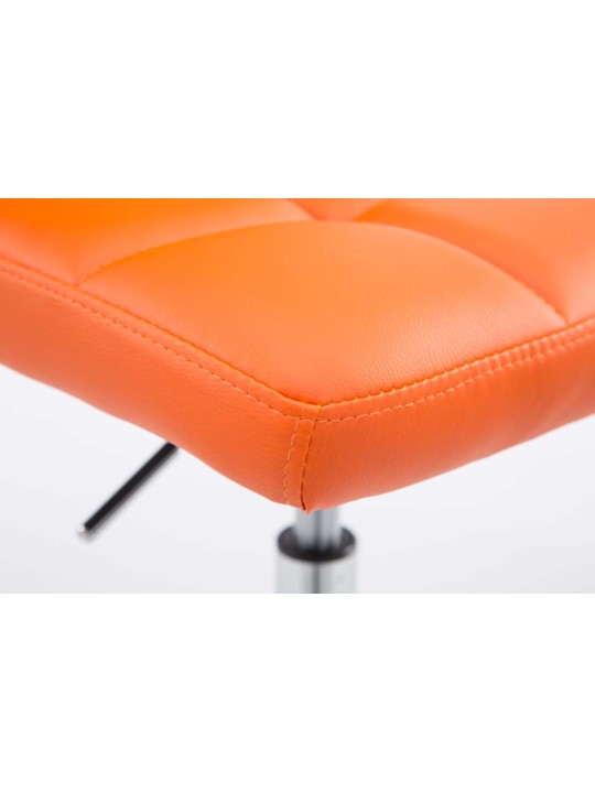 Lot de 2 tabourets de bar Palma V2 simili cuir, orange