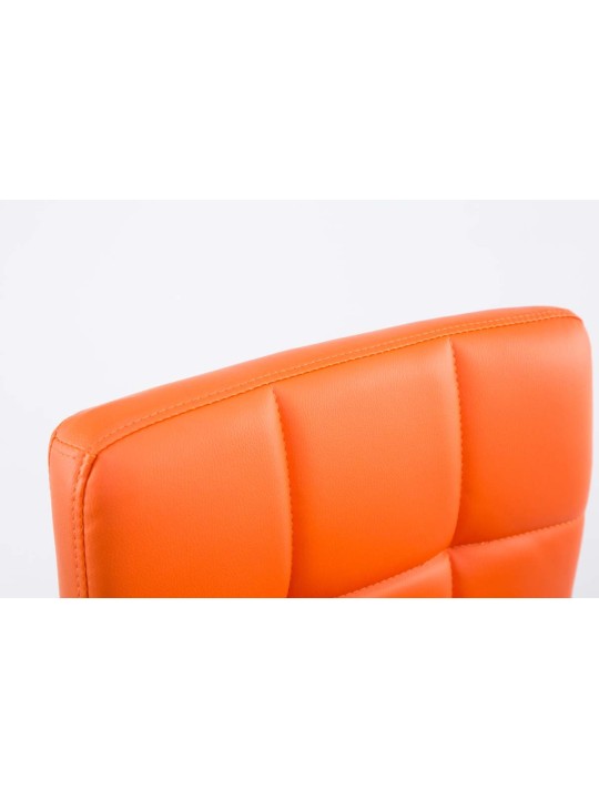 Lot de 2 tabourets de bar Palma V2 simili cuir, orange