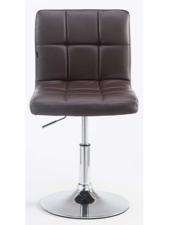 Lot de 2 tabourets de bar Palma V2 simili cuir, brun