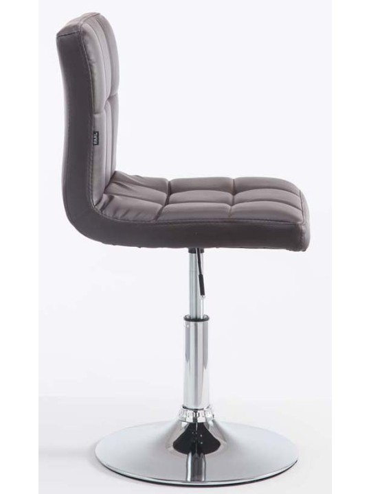 Lot de 2 tabourets de bar Palma V2 simili cuir, brun