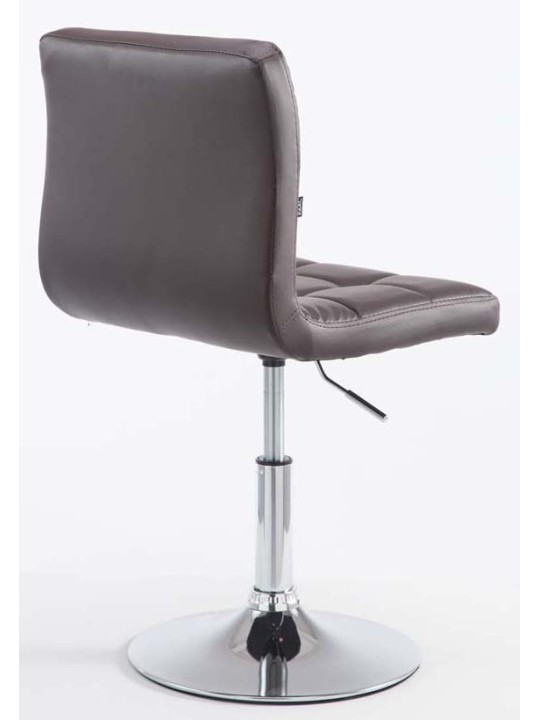 Lot de 2 tabourets de bar Palma V2 simili cuir, brun