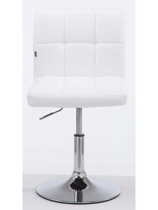 Lot de 2 tabourets de bar Palma V2 simili cuir, blanc