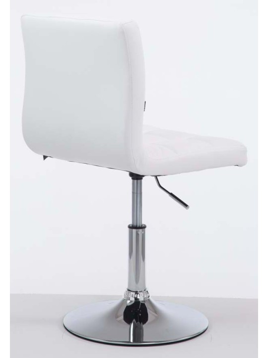 Lot de 2 tabourets de bar Palma V2 simili cuir, blanc