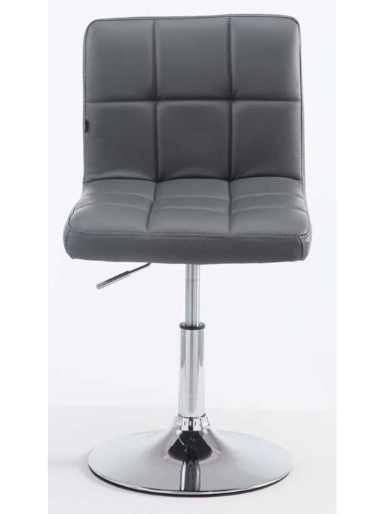 Lot de 2 tabourets de bar Palma V2 simili cuir, gris