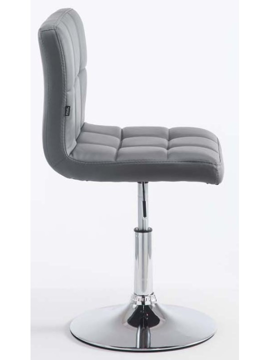 Lot de 2 tabourets de bar Palma V2 simili cuir, gris