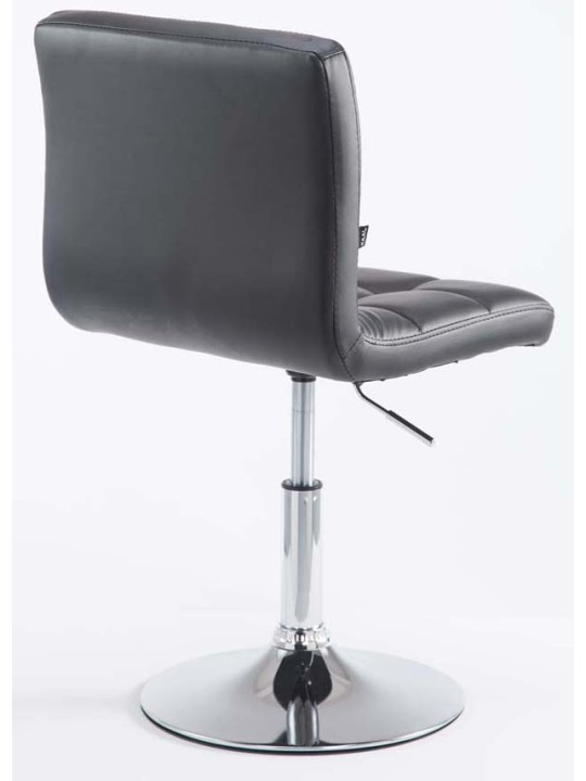 Lot de 2 tabourets de bar Palma V2 simili cuir, noir