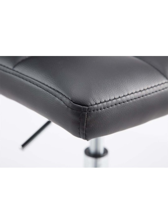 Lot de 2 tabourets de bar Palma V2 simili cuir, noir