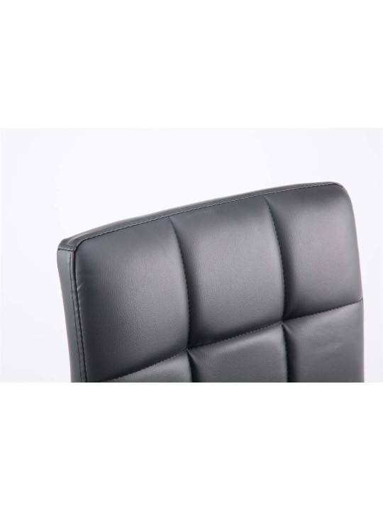 Lot de 2 tabourets de bar Palma V2 simili cuir, noir