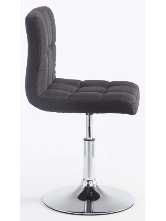 Lot de 2 tabourets de bar Palma V2 en tissu, noir