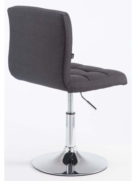 Lot de 2 tabourets de bar Palma V2 en tissu, noir