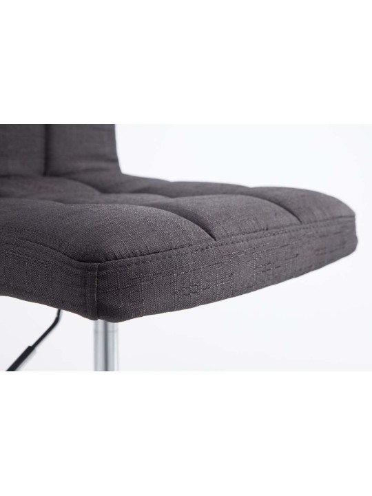 Lot de 2 tabourets de bar Palma V2 en tissu, noir