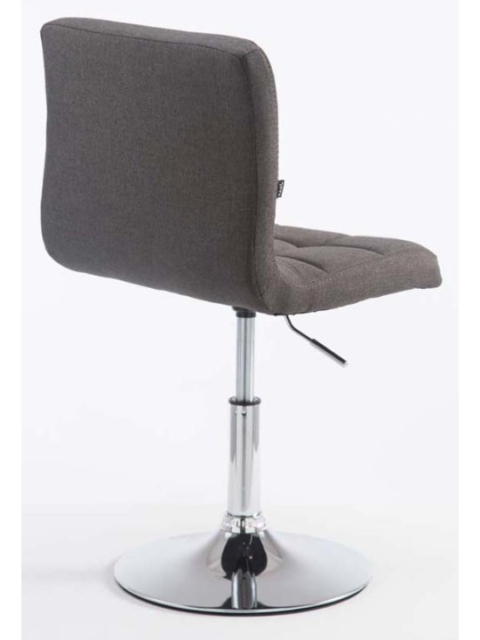 Lot de 2 tabourets de bar Palma V2 tissu, gris foncé