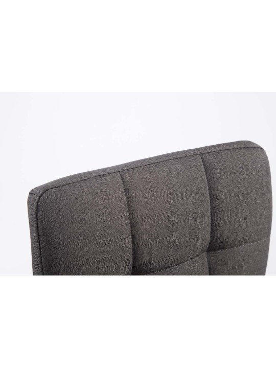 Lot de 2 tabourets de bar Palma V2 tissu, gris foncé