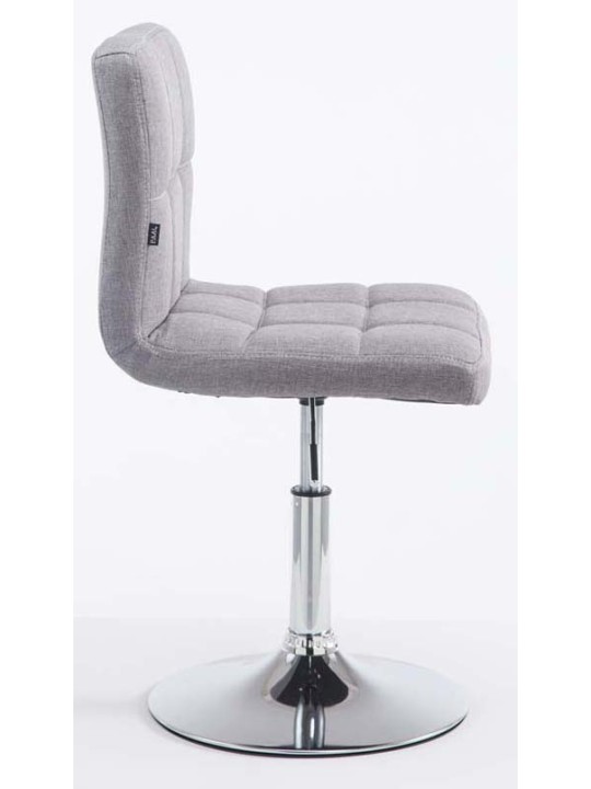 Lot de 2 tabourets de bar Palma V2 tissu, gris