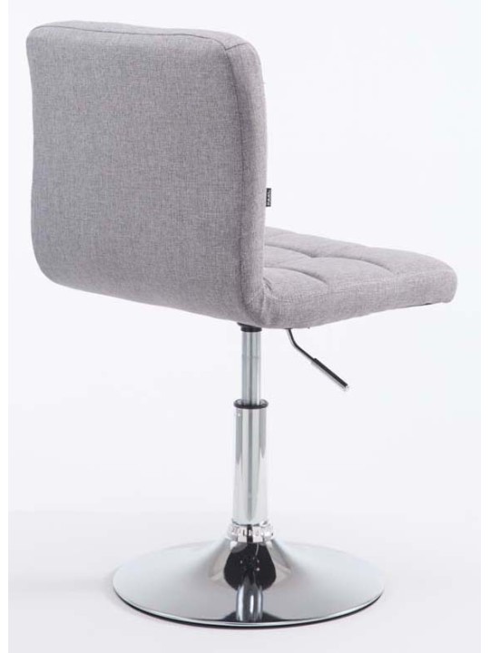 Lot de 2 tabourets de bar Palma V2 tissu, gris