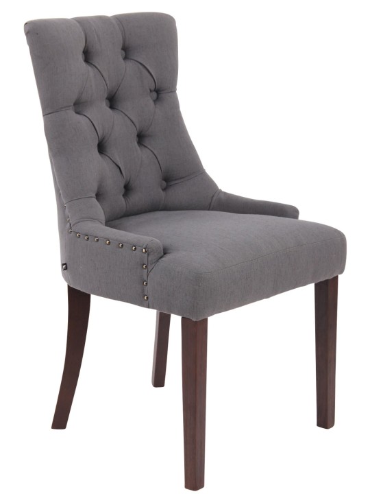 Chaise de salle à manger Aberdeen tissu antique, gris foncé