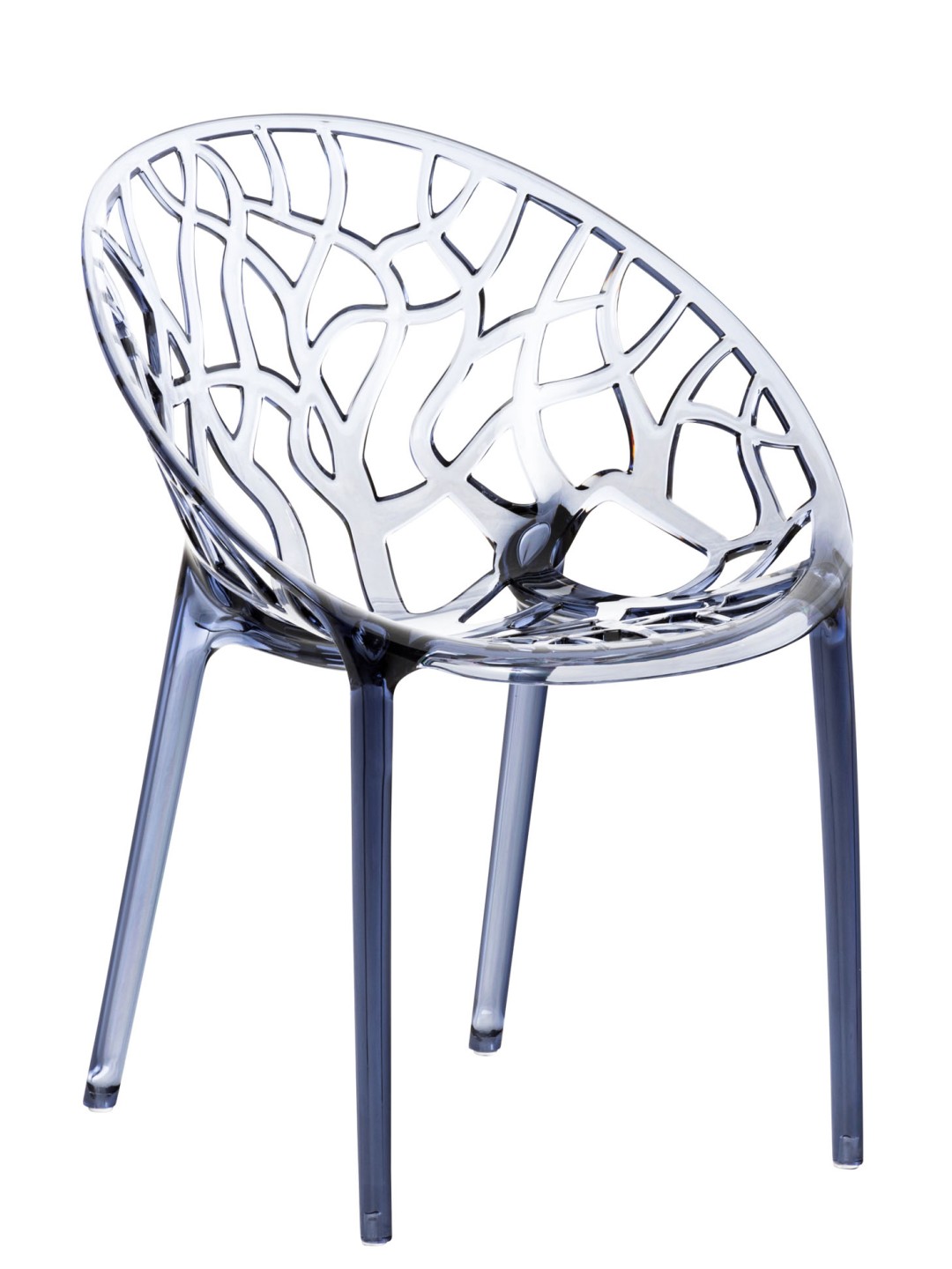 Chaise empilable CRYSTAL, gris