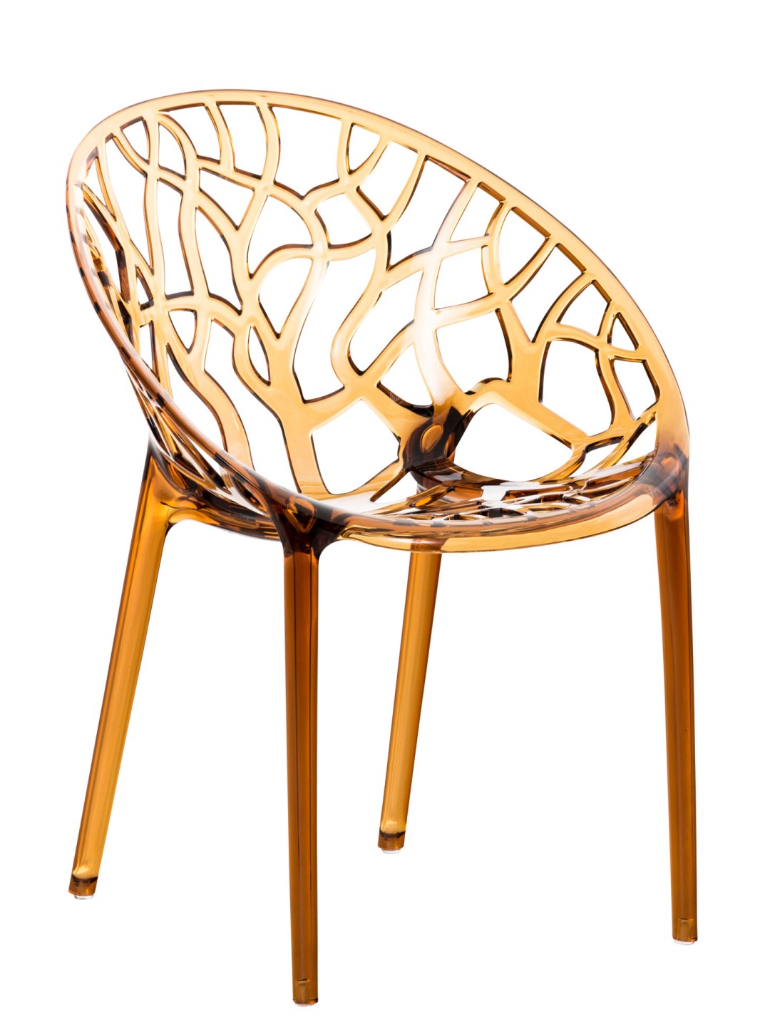 Chaise empilable CRYSTAL, ambre