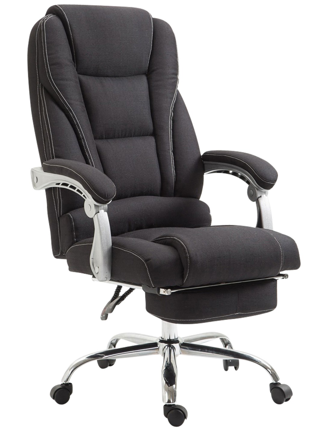 Chaise de bureau tissu Pacific, noir