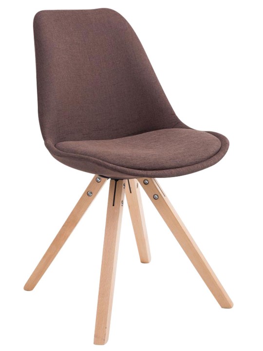 Chaise visiteur Toulouse tissu Natura Square, brun
