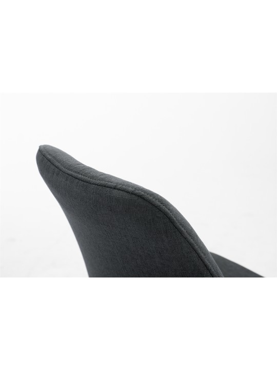 Chaise visiteur Toulouse tissu Natura Square, gris foncé