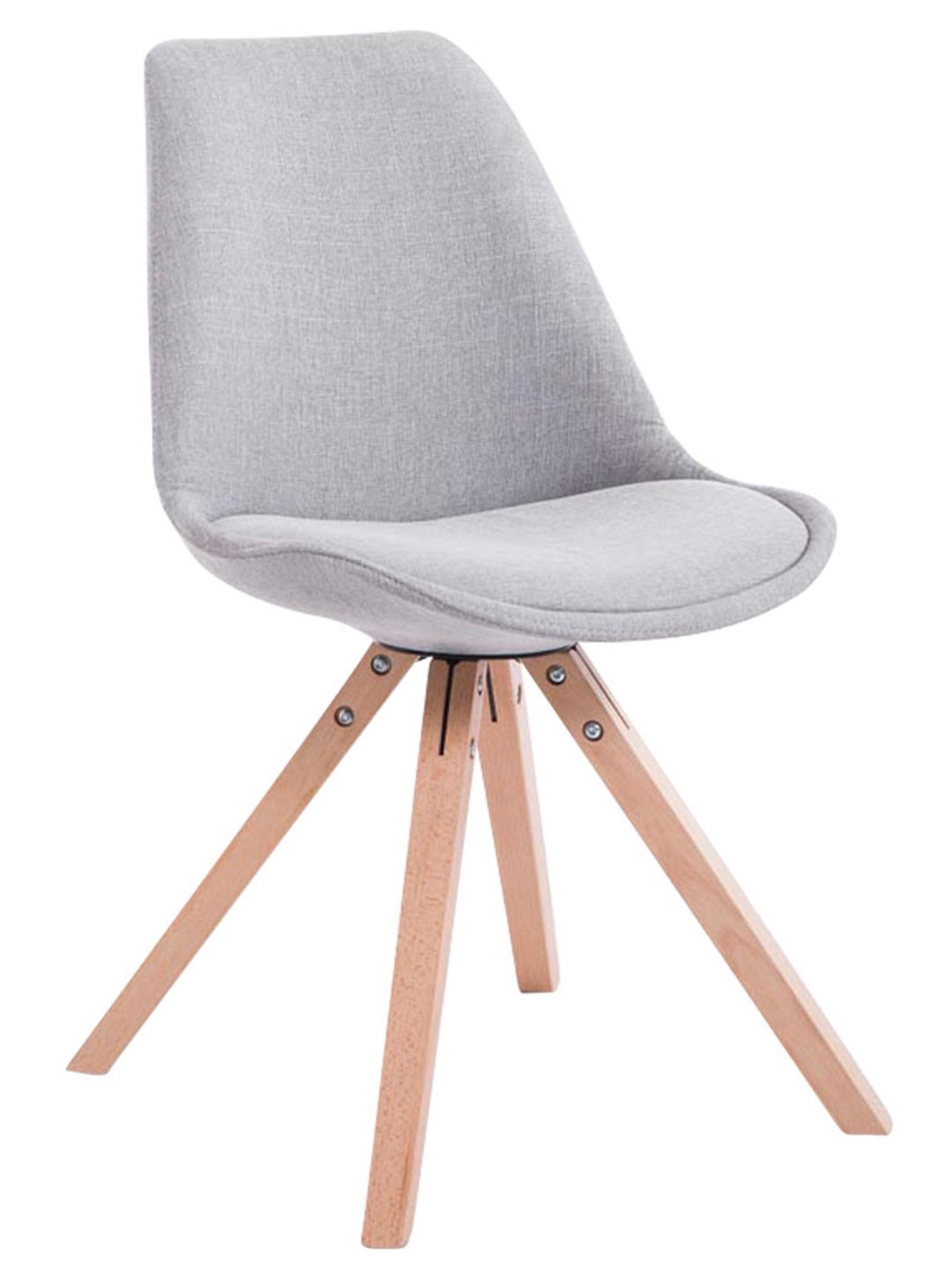 Chaise visiteur Toulouse tissu Natura Square, gris