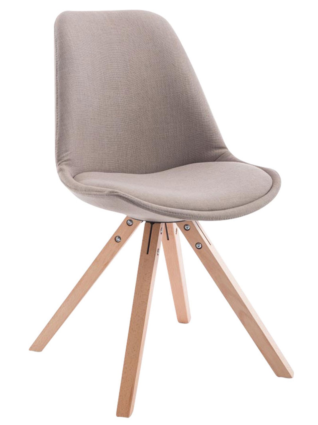Chaise visiteur Toulouse tissu Natura Square, taupe