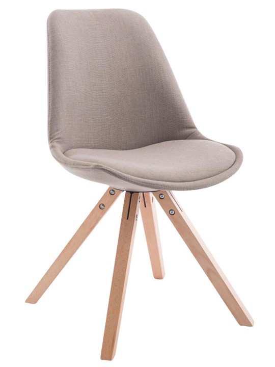 Chaise visiteur Toulouse tissu Natura Square, taupe
