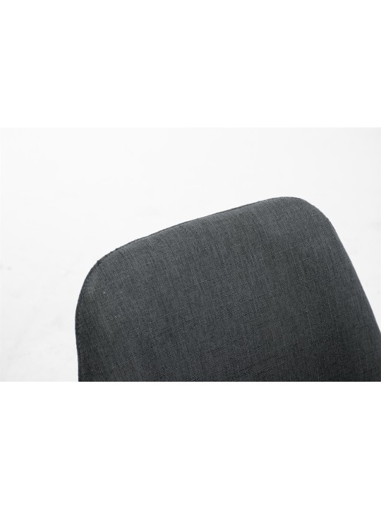 Chaise visiteur Toulouse tissu Natura ronde, gris foncé