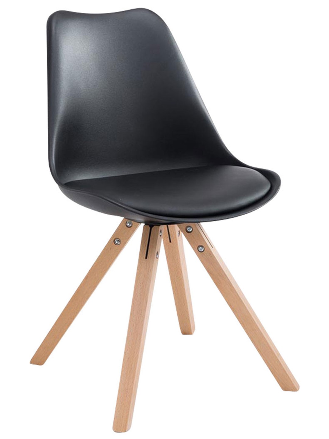 Chaise visiteur Toulouse Natura Square, noir