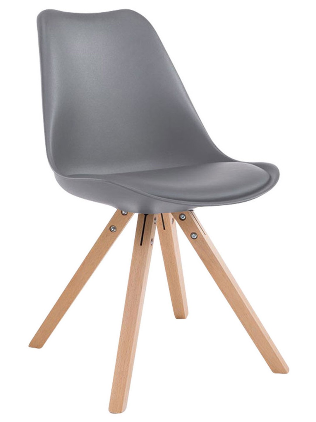 Chaise visiteur Toulouse Natura Square, gris