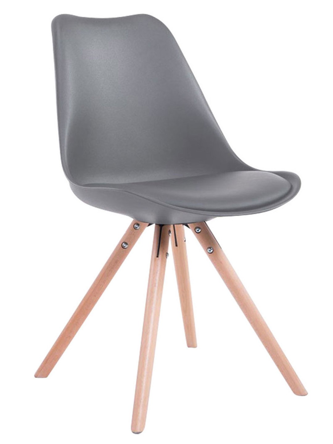 Chaise visiteur ronde Toulouse Natura, gris