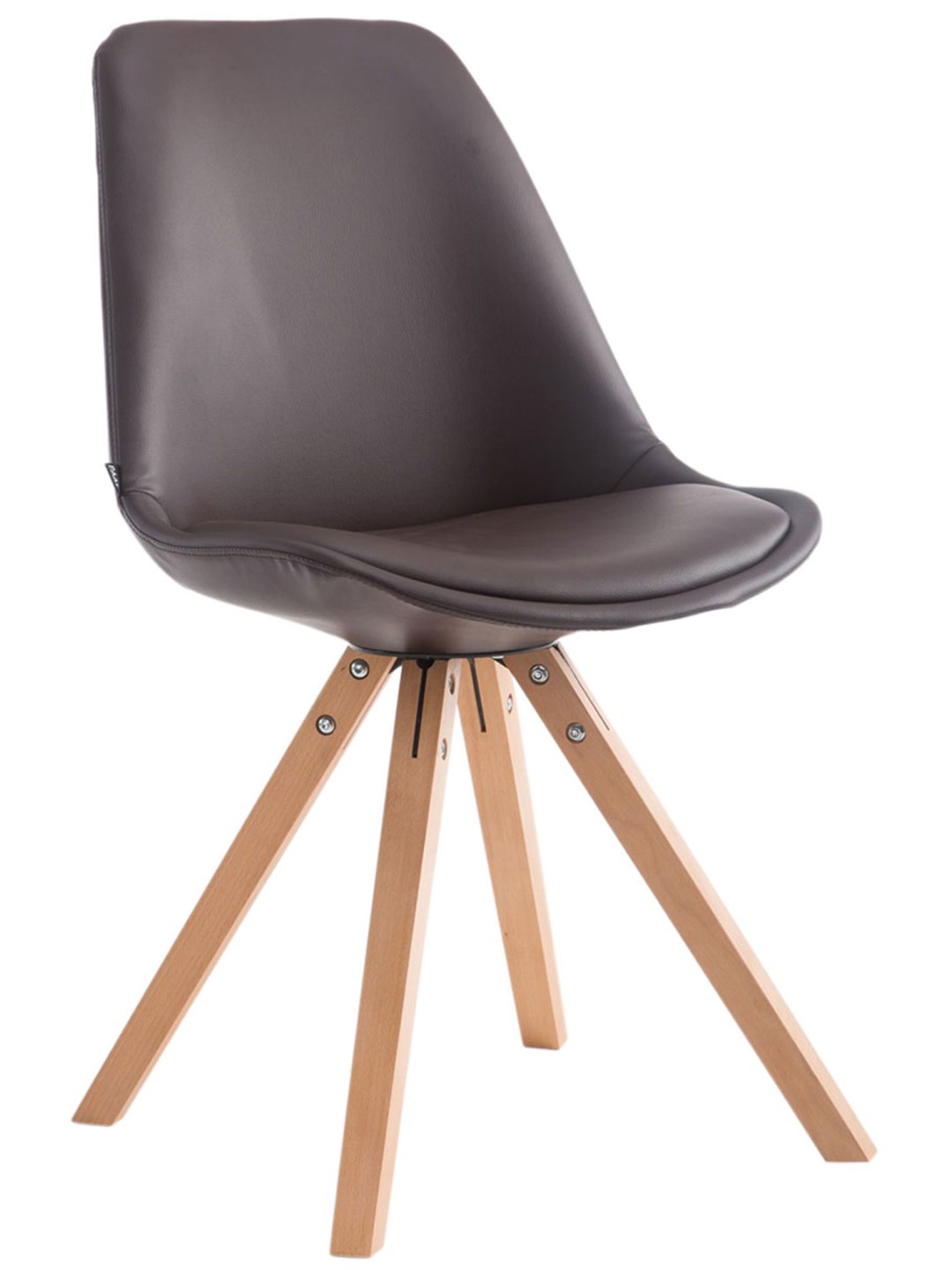 Chaise visiteur Laval Natura Square, brun