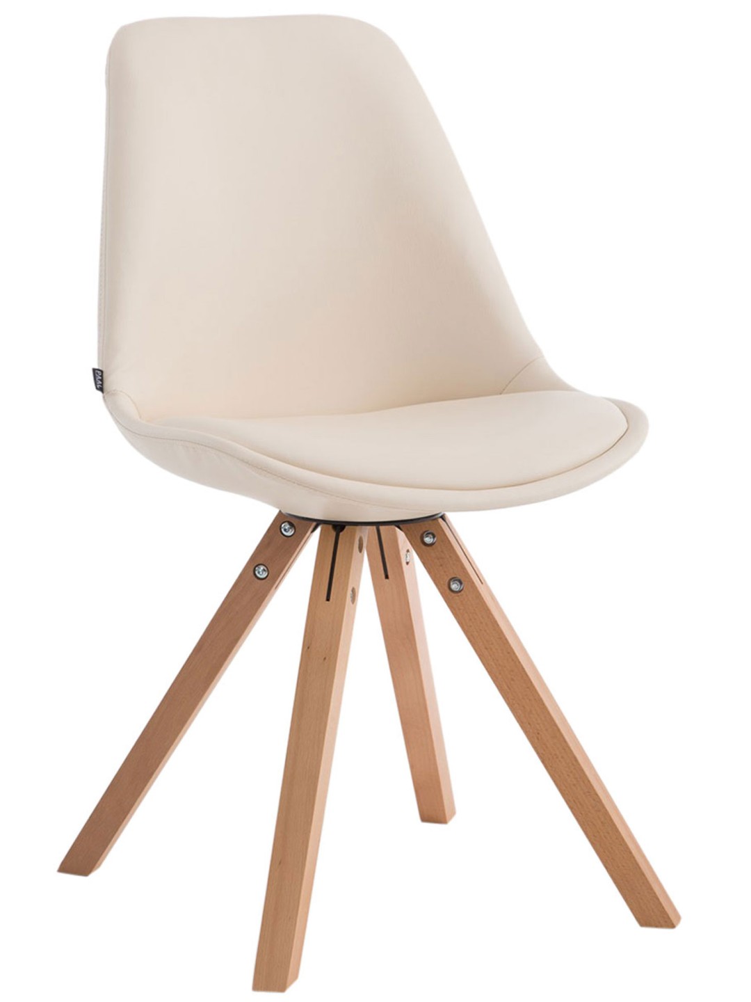 Chaise visiteur Laval Natura Square, crème