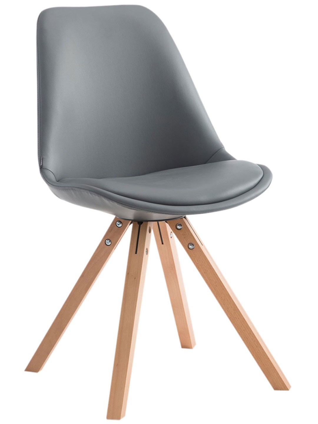 Chaise visiteur Laval Natura Square, gris