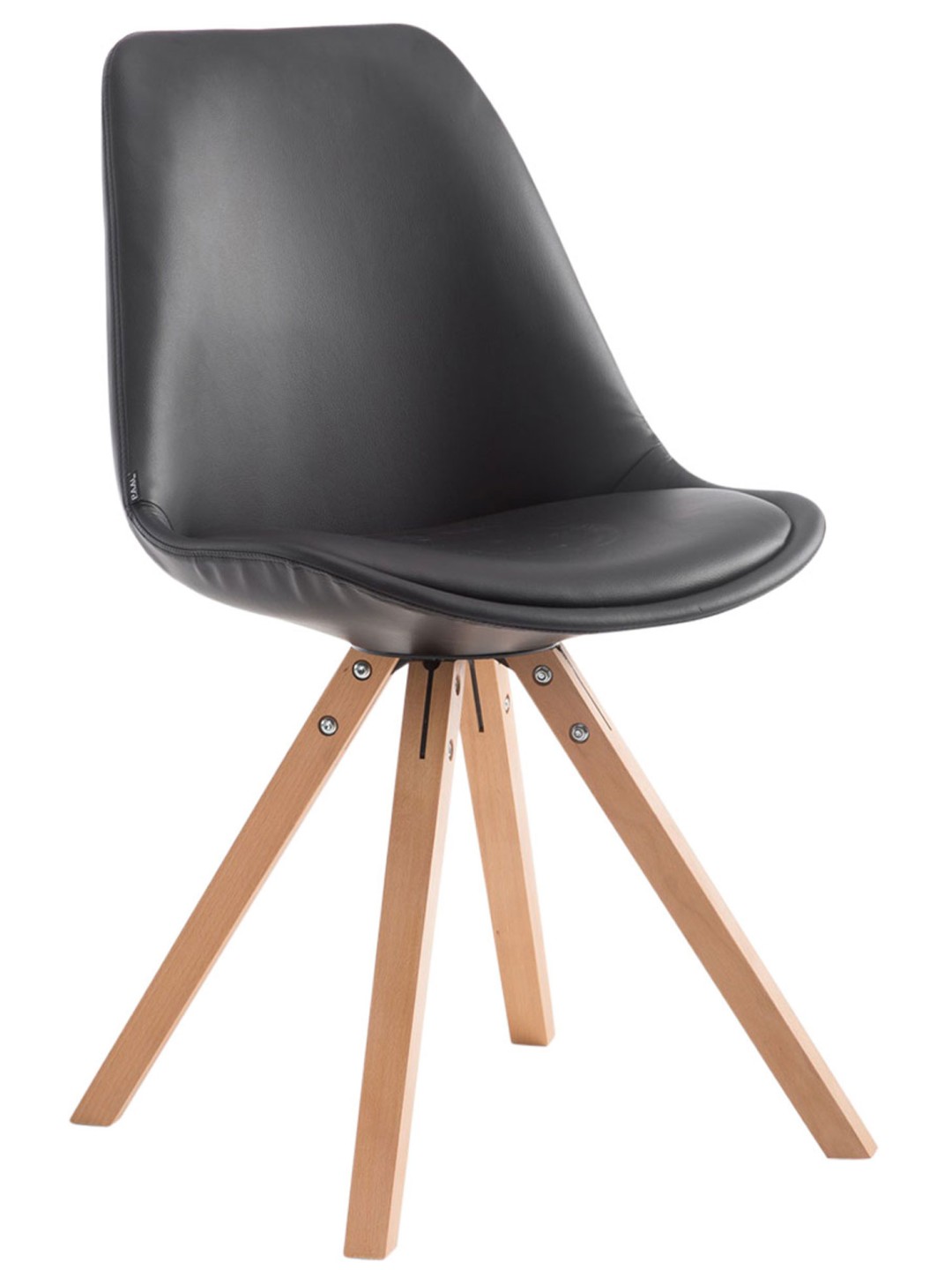 Chaise visiteur Laval Natura Square, noir