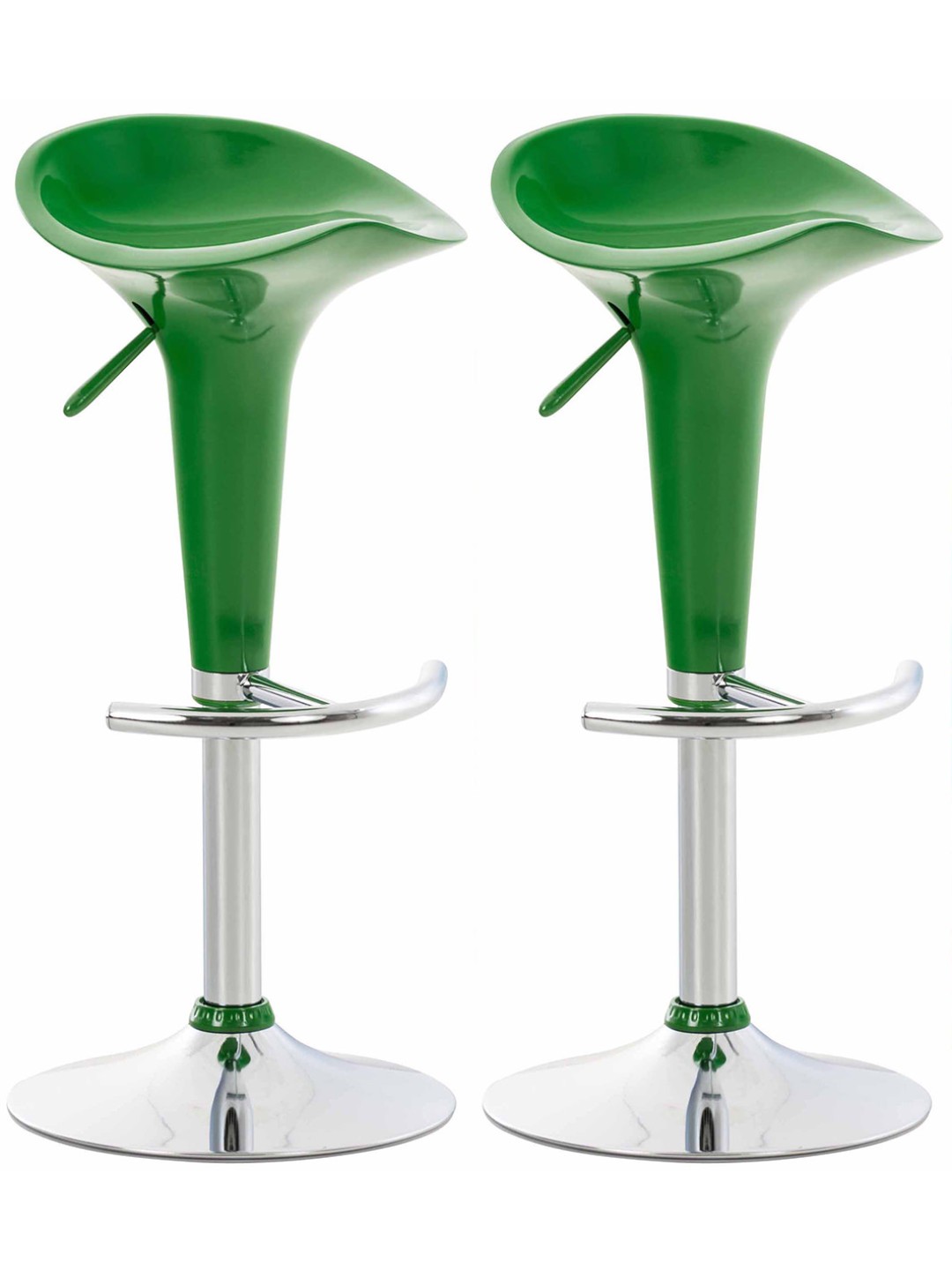 Lot de 2 tabourets de bar Saddle, vert