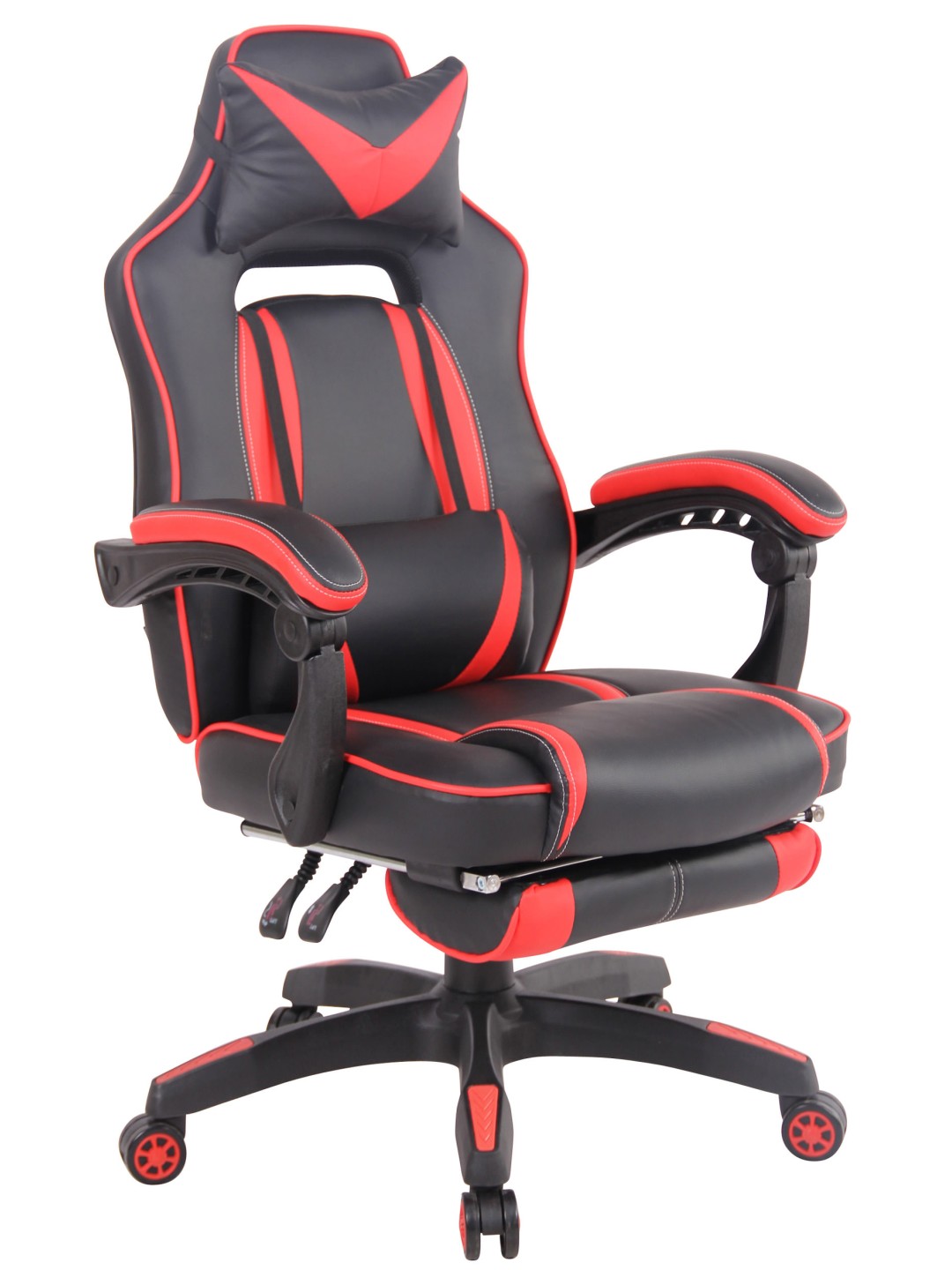 Chaise de bureau Chaleur, noir/rouge