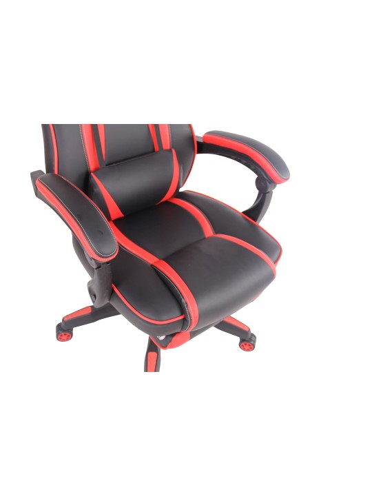 Chaise de bureau Chaleur, noir/rouge