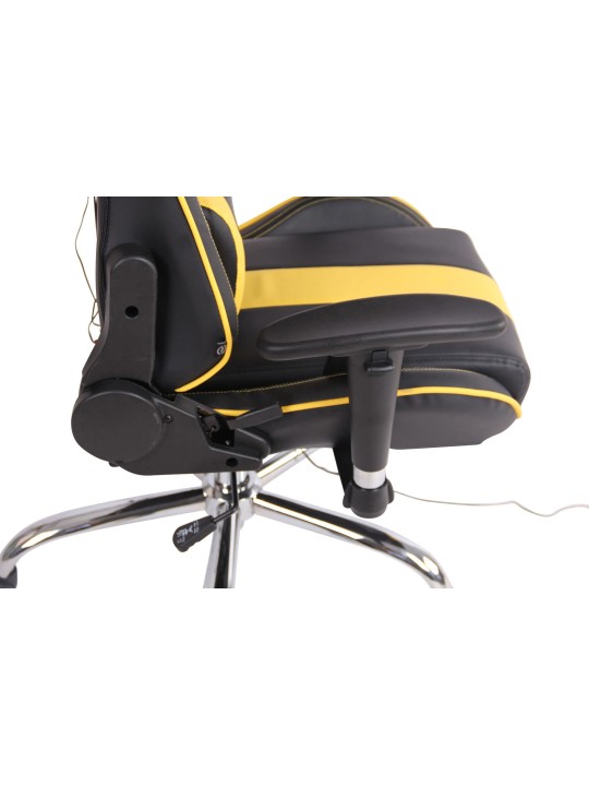 Chaise de bureau Limit XM simili cuir, noir/jaune